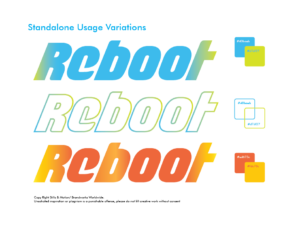 Reboot fitness challenge logo design options