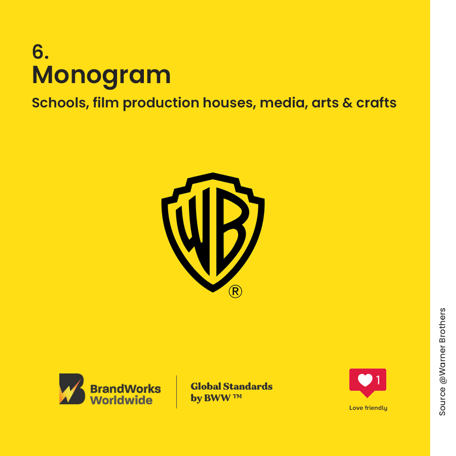  Monogram is a Great logo option for film production, sports, schools and comics etc.